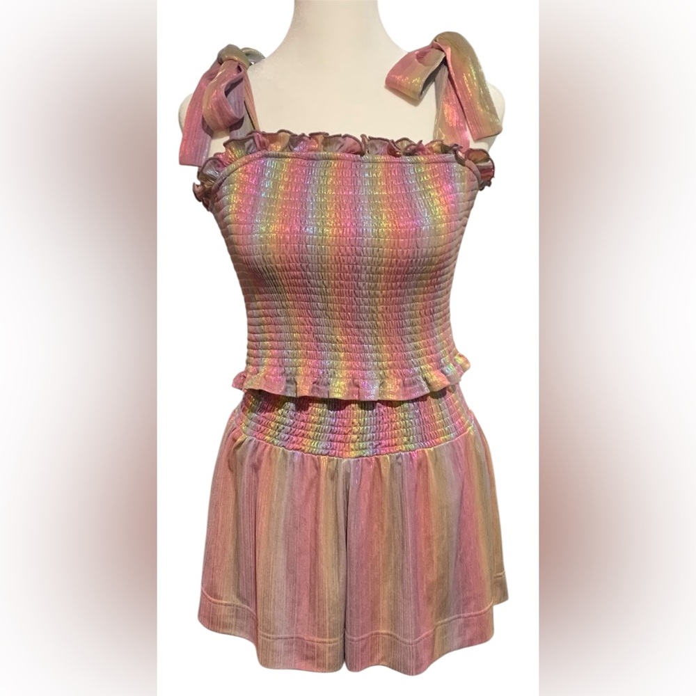 TCEC Pastel Rainbow Tank and Shorts Set